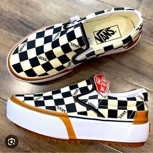 Stacked Checkered Vans